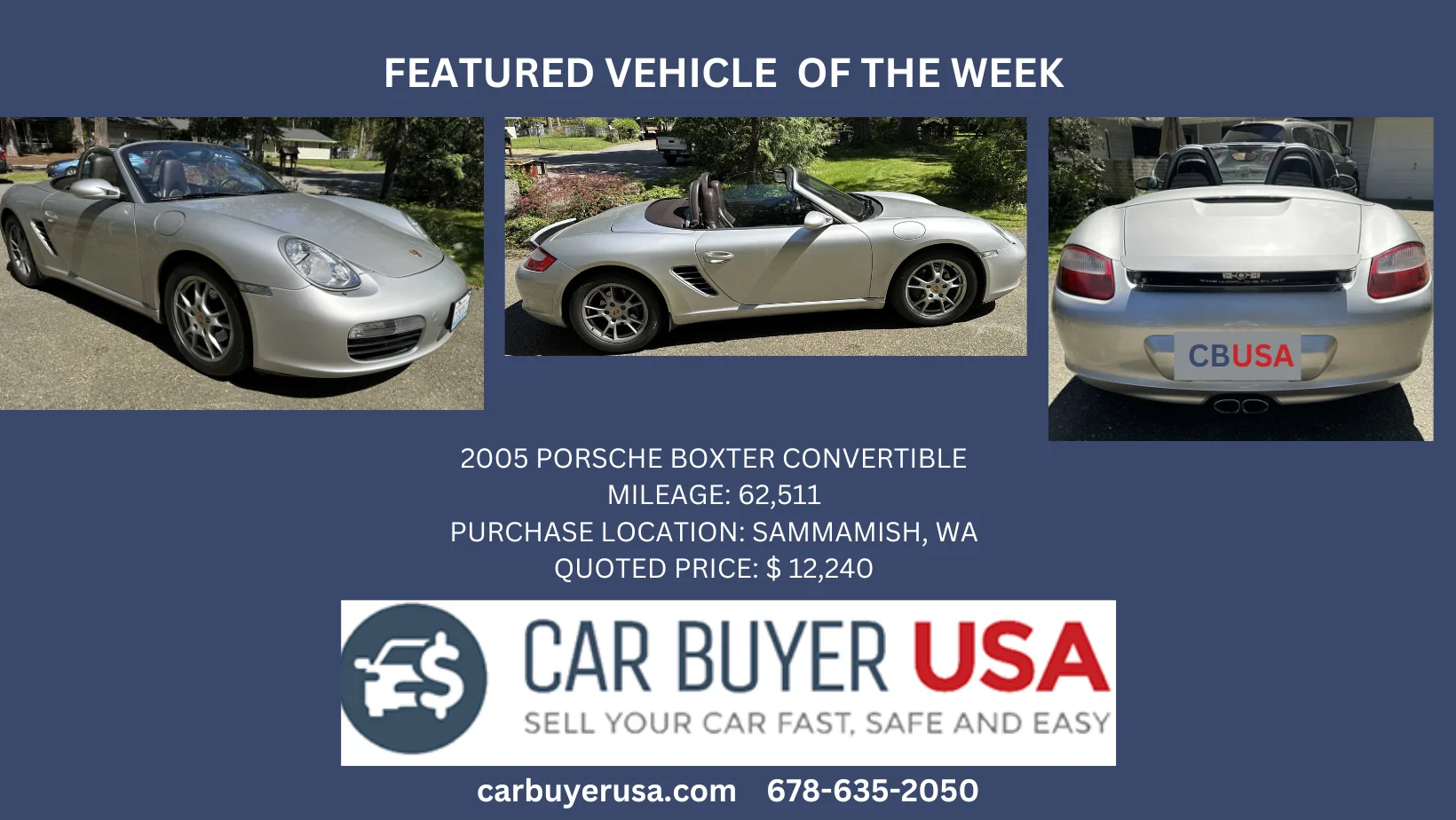 Car Buyer USA - 2005 Porsche Boxter Convertible