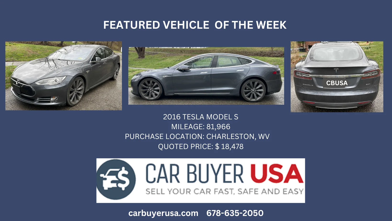 Car Buyer USA - 2016 Tesla Model S - $18,478