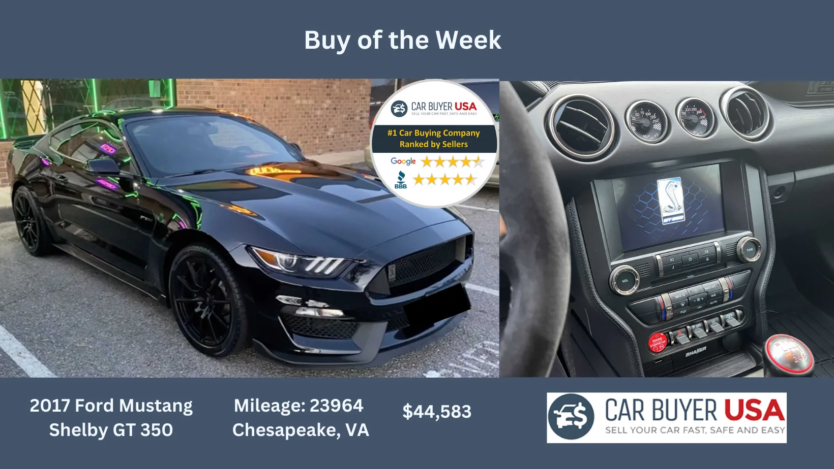 CarBuyerUSA - 2017 Ford Mustang Shelby GT350 - $44,583
