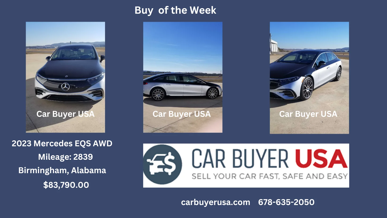 CarBuyerUSA bought this 2023 Mercedes-Benz, EQS AWD in Birmingham, AL for $83,790.00