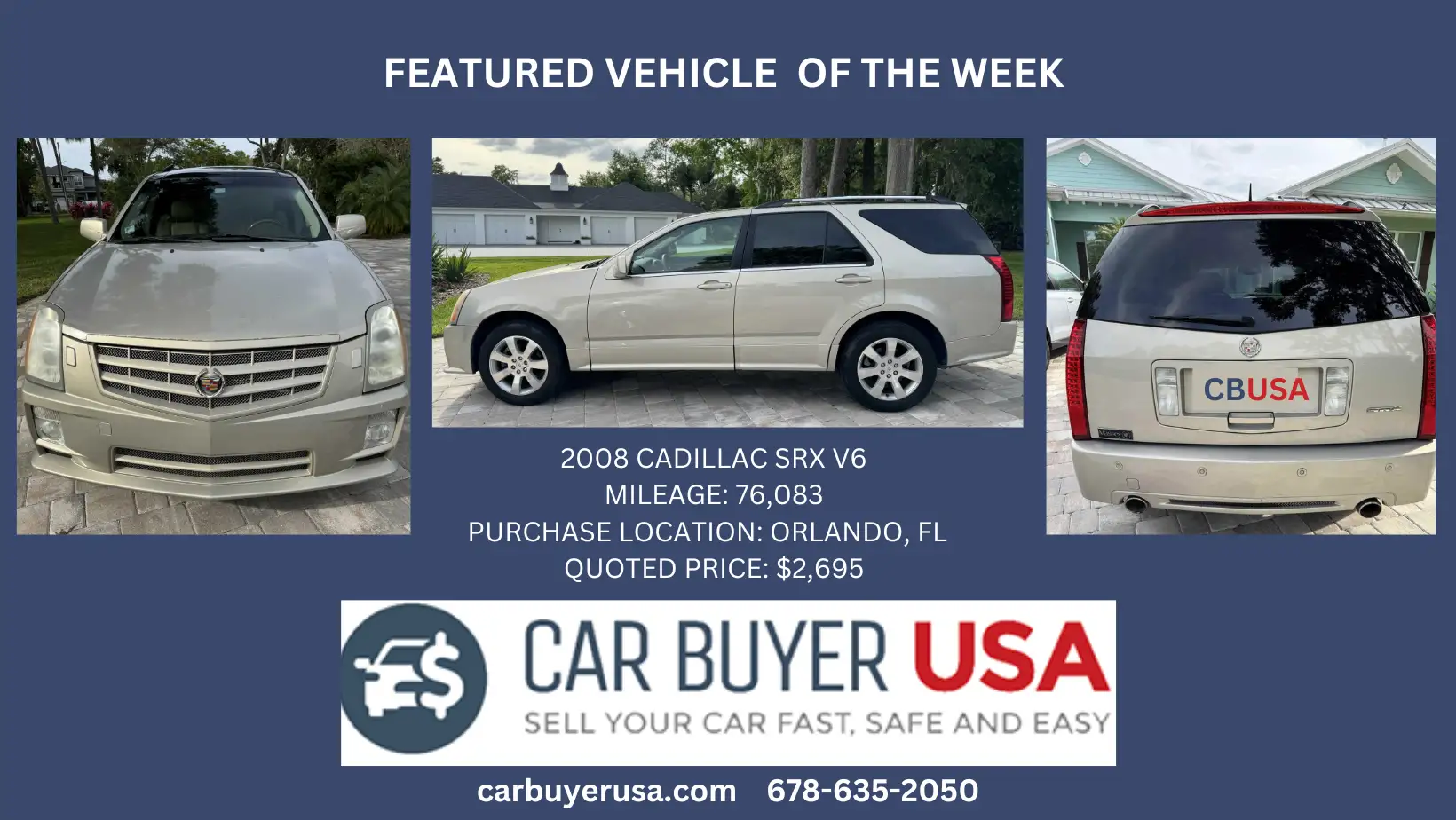 Car Buyer USA - 2008 CADILLAC SRX V6 - $2,695