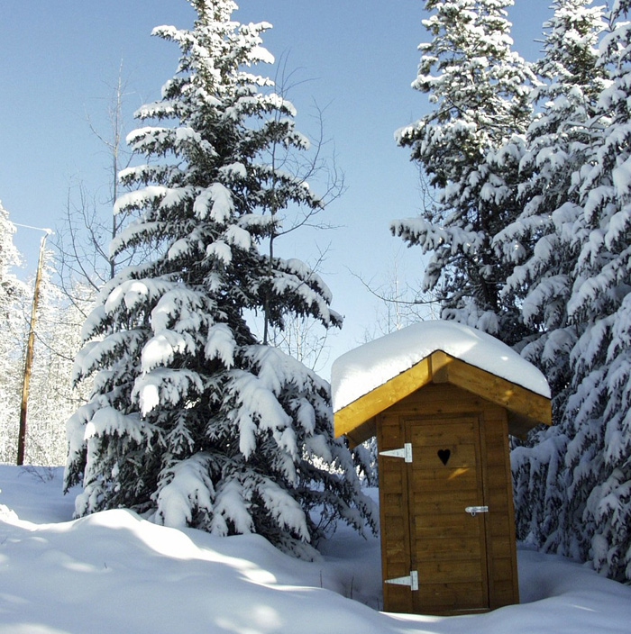 Winter Outhouse in Lake Luzern, NY