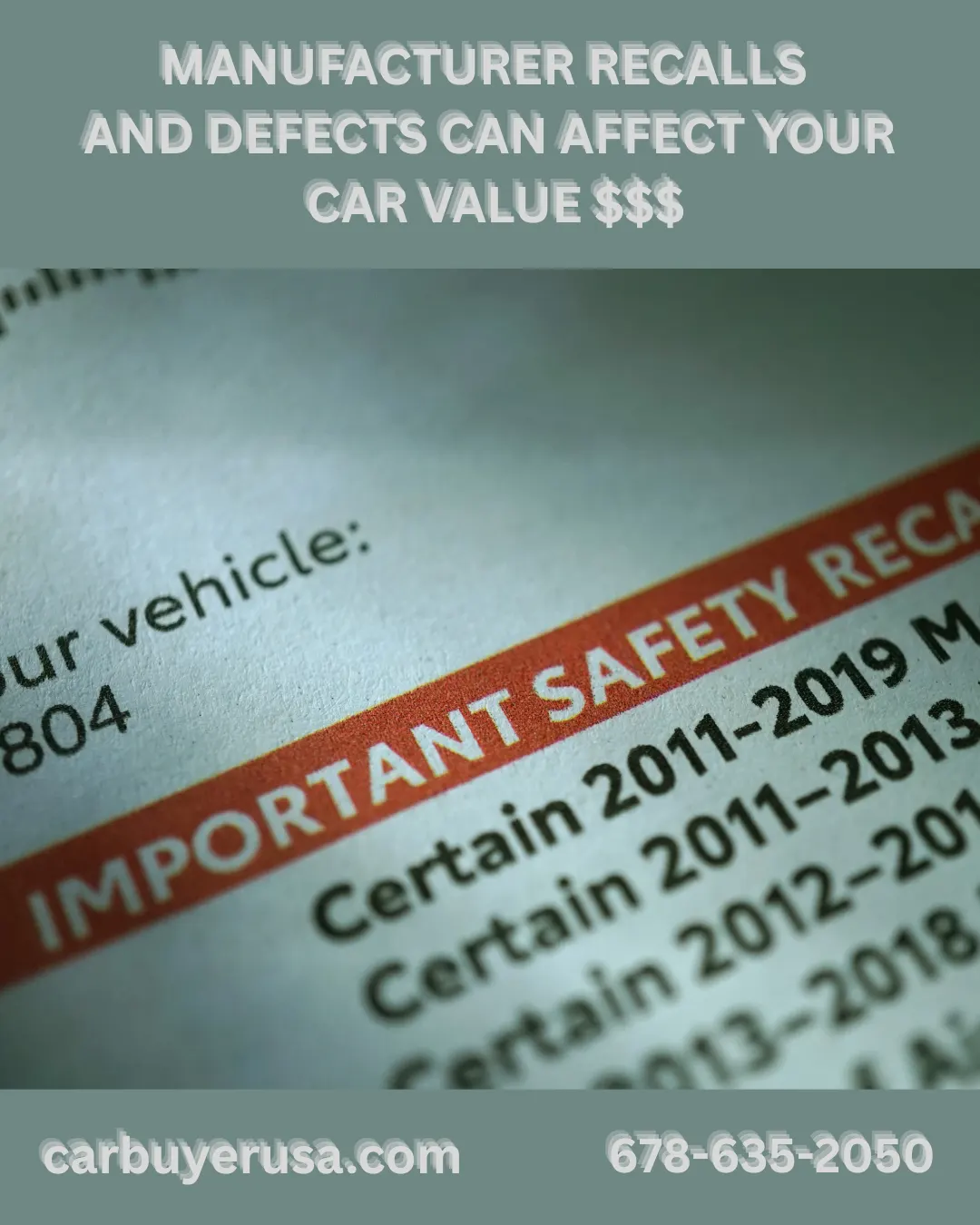 Car Buyer USA - Recalls and Manufacturer Defects Impacts Car's Value Car Buyer USA - Recalls and Manufacturer Defects Impacts Car's Value